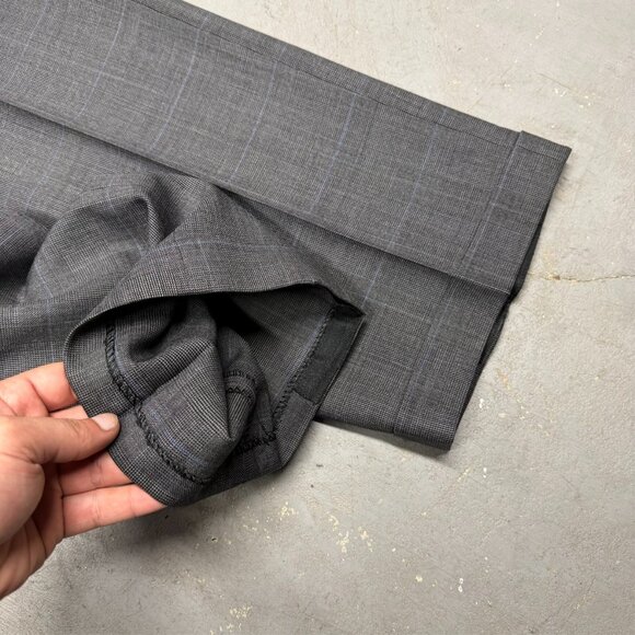 Bulloch Tailors Bespoke Suit 2pc Prince of Wales Check Grey Wool 46R 40x27 - Picture 11 of 11